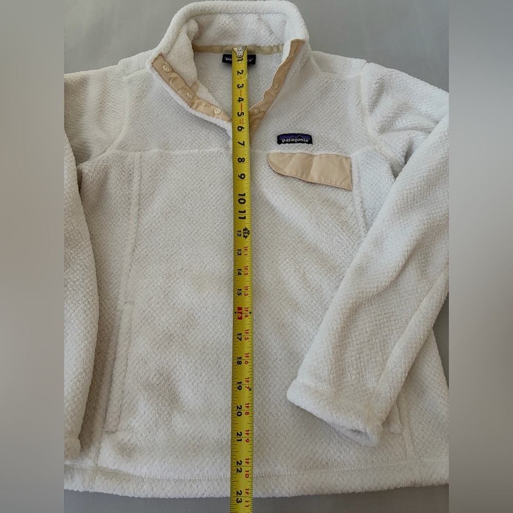 Patagonia Sweater Fleece Women’s Re-Tool Snap-T Pullover size Small Ivory - Picture 11 of 13
